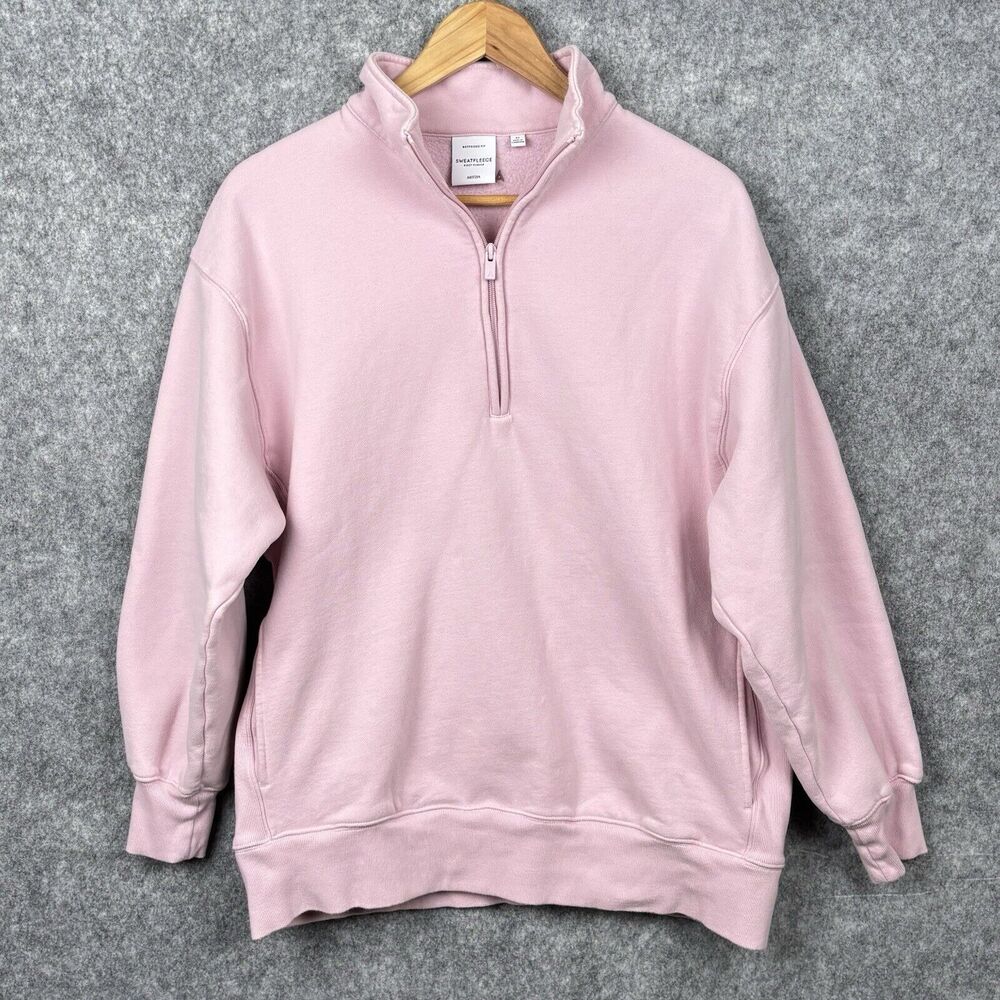 Aritzia Womens Cozy Fleece Boyfriend 1/4 Zip Sweatshirt M